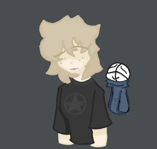 old drawin I made of me and my oc NO1