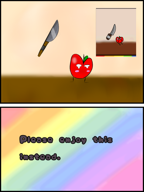 horror comic for apples (redraw)