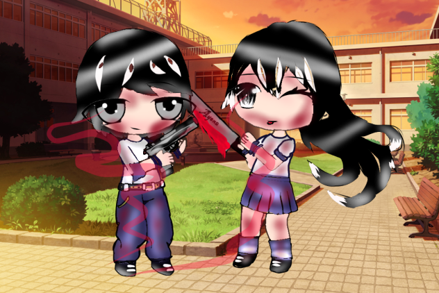 Yandere - chan with yandere - kun