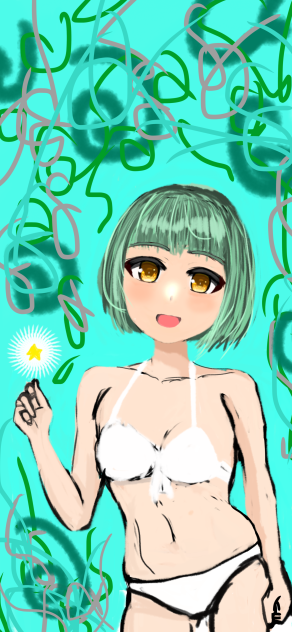 しぃちゃん 体のデッサン練習絵