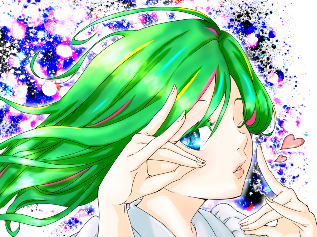 ☆キツネサイン☆(線画) 塗らせていただきました