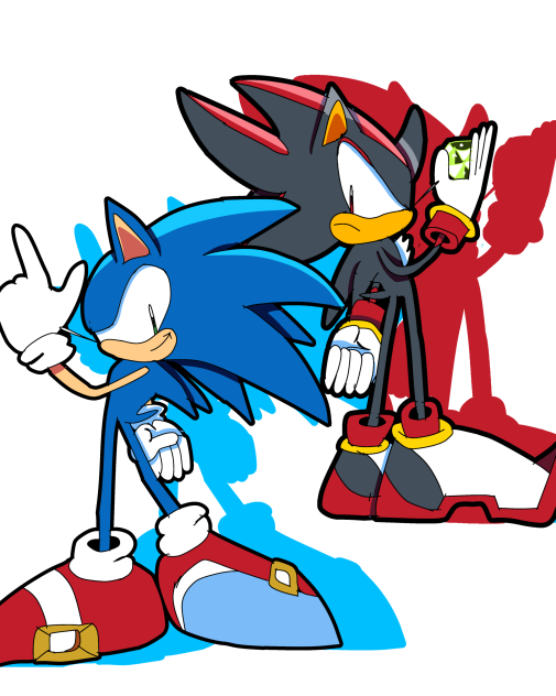 Sonic and shadow fan art