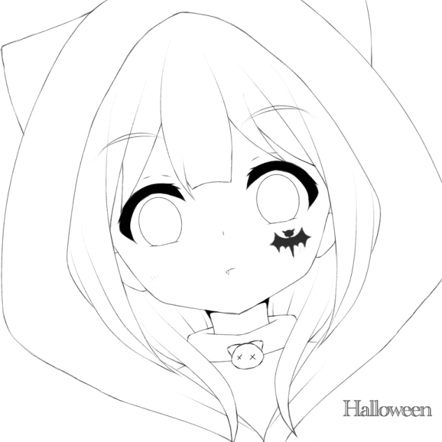 Halloween1 線画