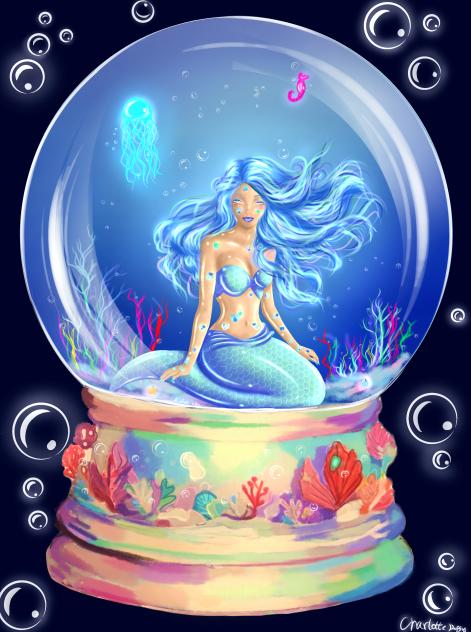 💧🫧🐠Mermaid in a Snowglobe🔮🫧🐠