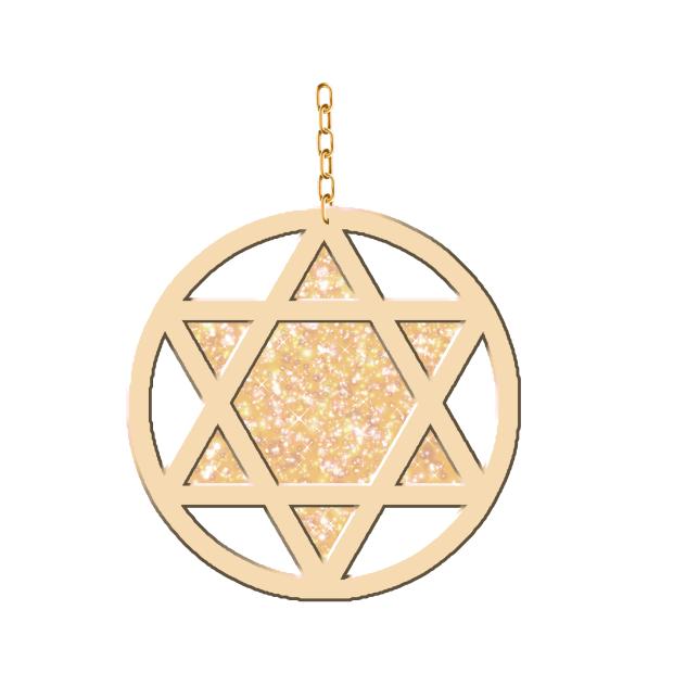 Y2K Accessory bead Hexagram vers2 Gold