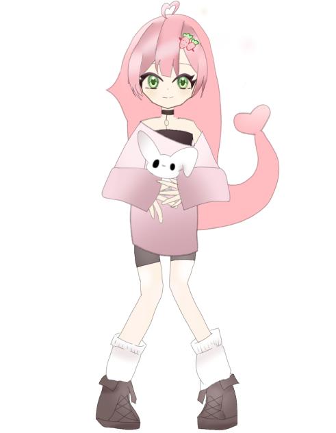 桃井　桃　モデル　うさぎ抱き　見本