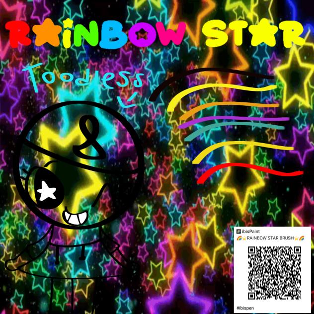 rainbow star brush