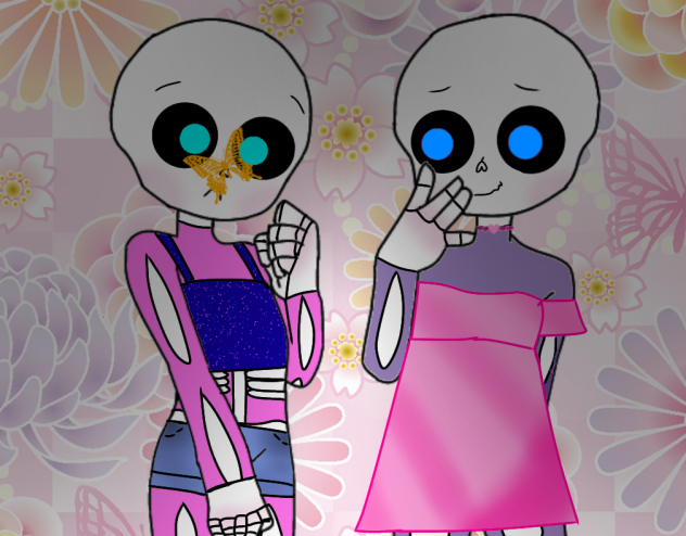 Gender swap Sans Classic and Swap