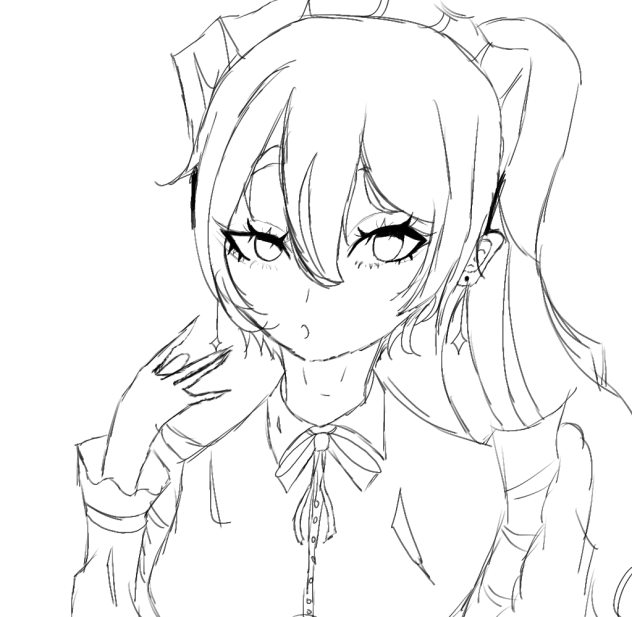 Snow Girl (Line art)