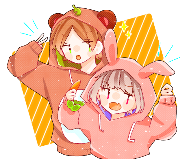 ぽこたぬとぷすうさ