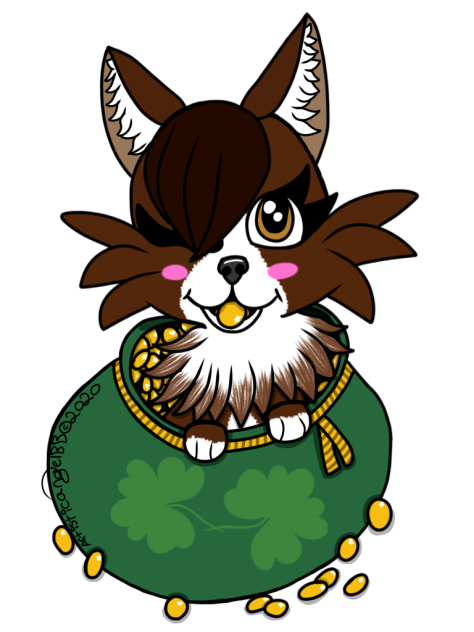 St Patricks Day Brown Husky - Speedpaint