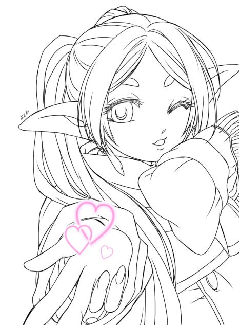『ちゅっ♡』‥‥‥(ぬり絵)