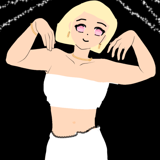Cute rich girl I drew with a base!