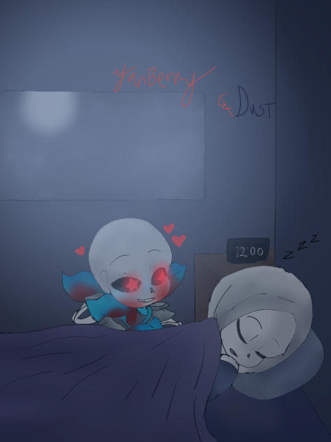 yanberry 💙❤️🔪&dust sans 💜🖤