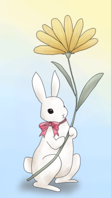 うさぎ塗りました