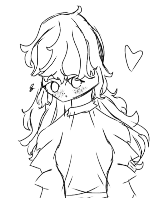 A Beautiful Girl I drew for fun Sketch