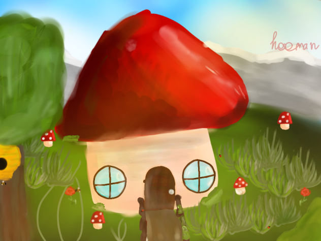 a hut in the mountains
