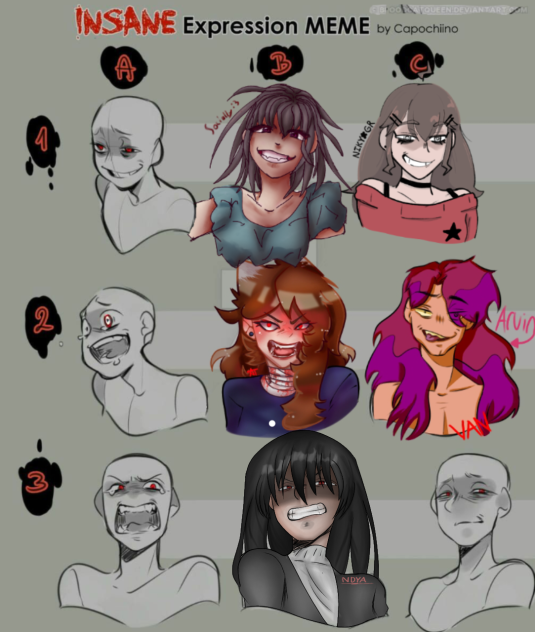 Insane expression meme