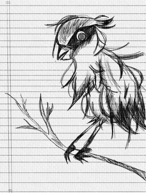 A Shaded bird in a Paper