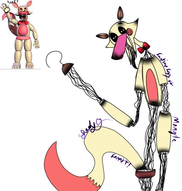 Mangle in my art style Fanart pt1