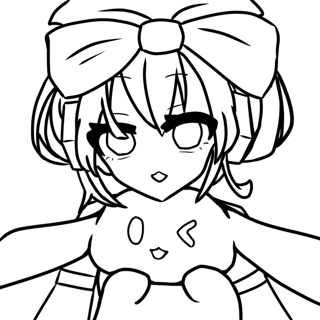 シナモンミク線画