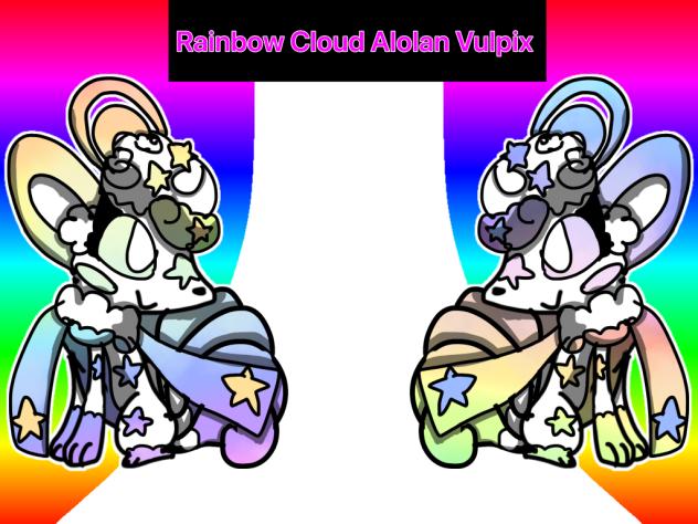 Rainbow cloud Alolan Vulpix