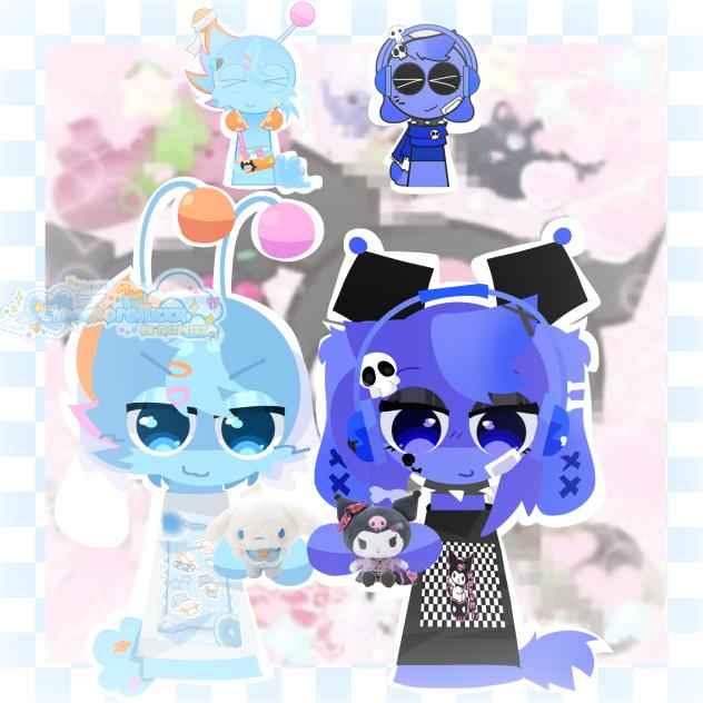 Cloud & Zira =cinnamoroll & kuromi