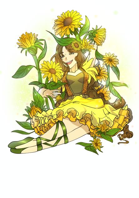🌻 Sunflower lady(Colored)