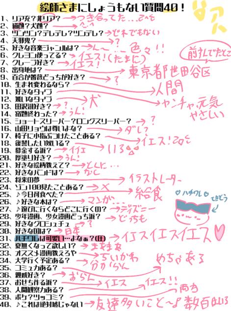 絵師様にしょうもない質問40！