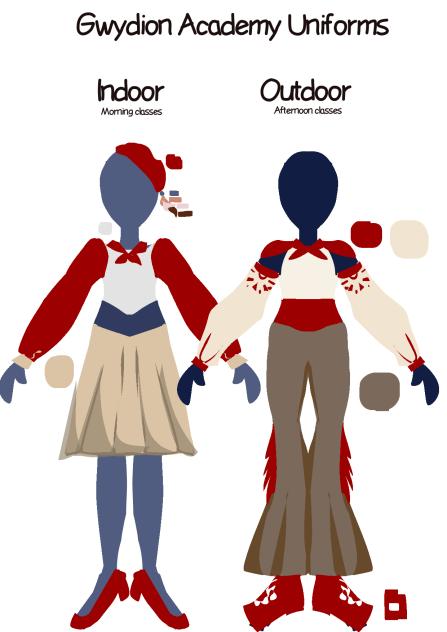 Gwydion Academy uniforms