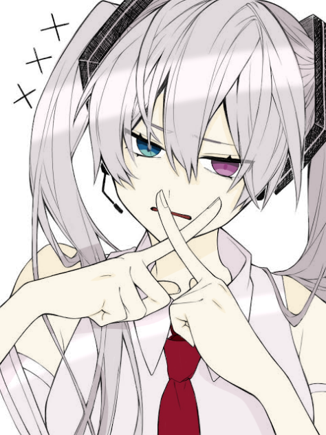 フリー線画ミク2