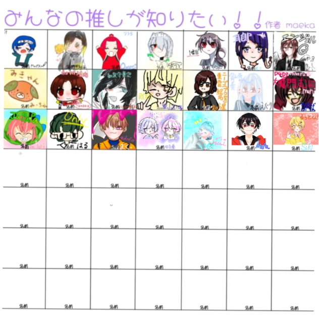 みんなの推しが知りたい！！