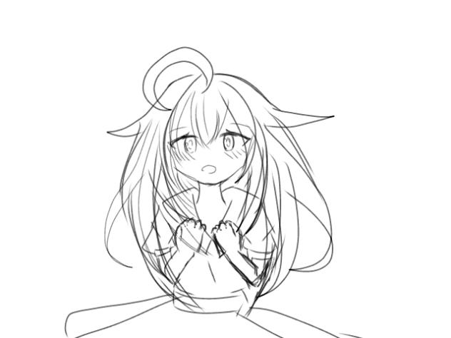 目を閉じるミキ