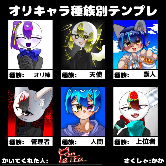 オリキャラ種族別テンプレしてみた‼️