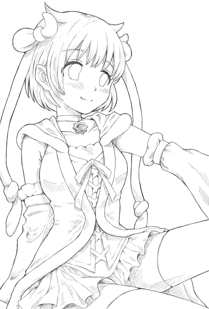 【線画】みふゆ（マギアレコード）