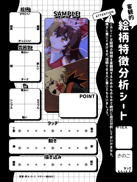 絵柄特徴分析シート…誰かやってくれ（願望）