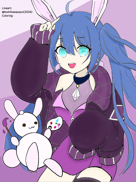 星川ヤヨイ様の線画を塗らせていただきました！