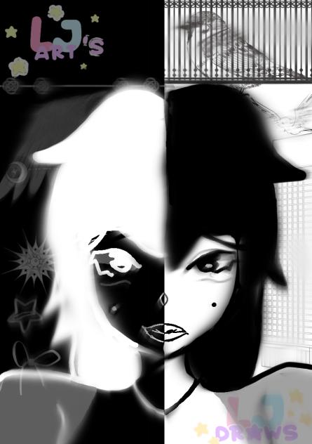 black and white...
