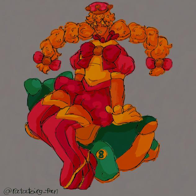 Peachette doodle