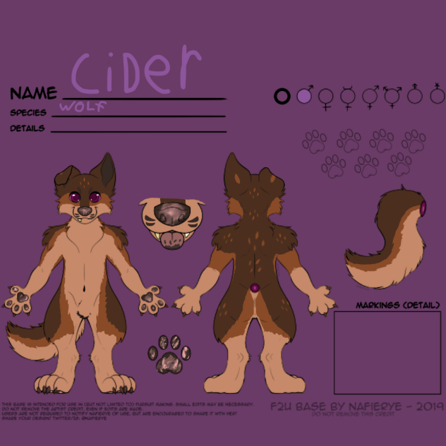 Cider my wolf OC. Furry AU.