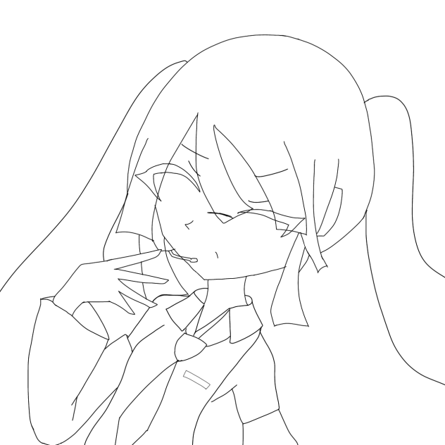 ミクイカ　線画