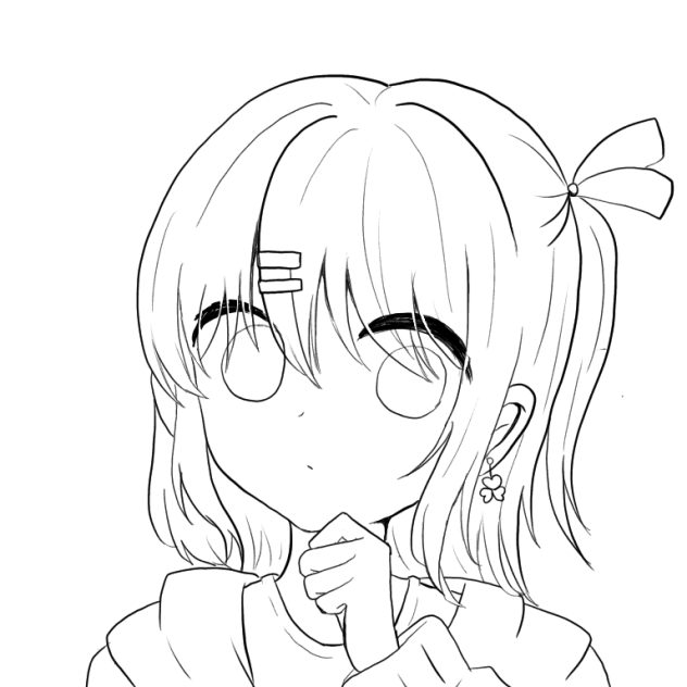 ん？☘️   線画2