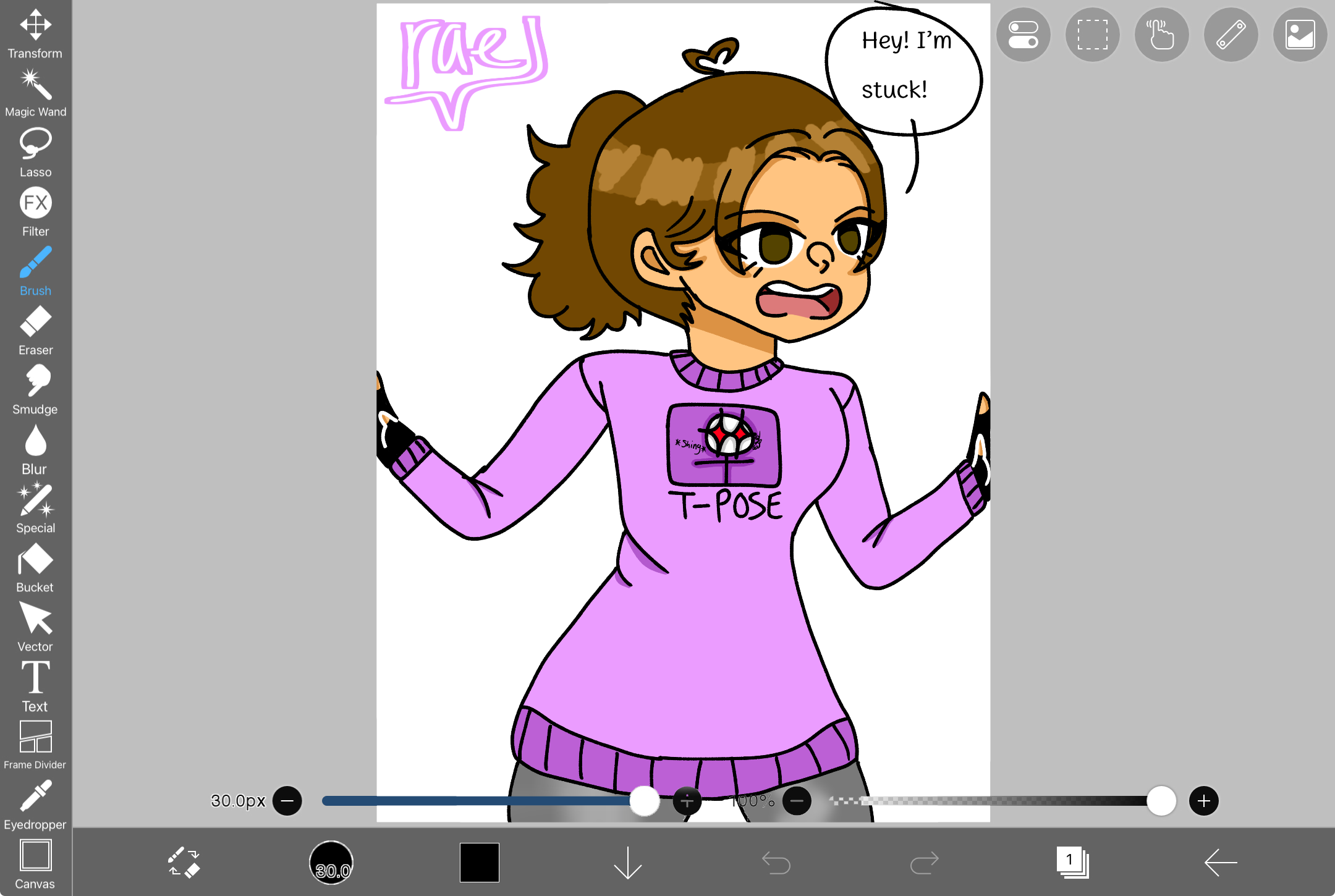 irl me stuck in canvas lol - ibisPaint