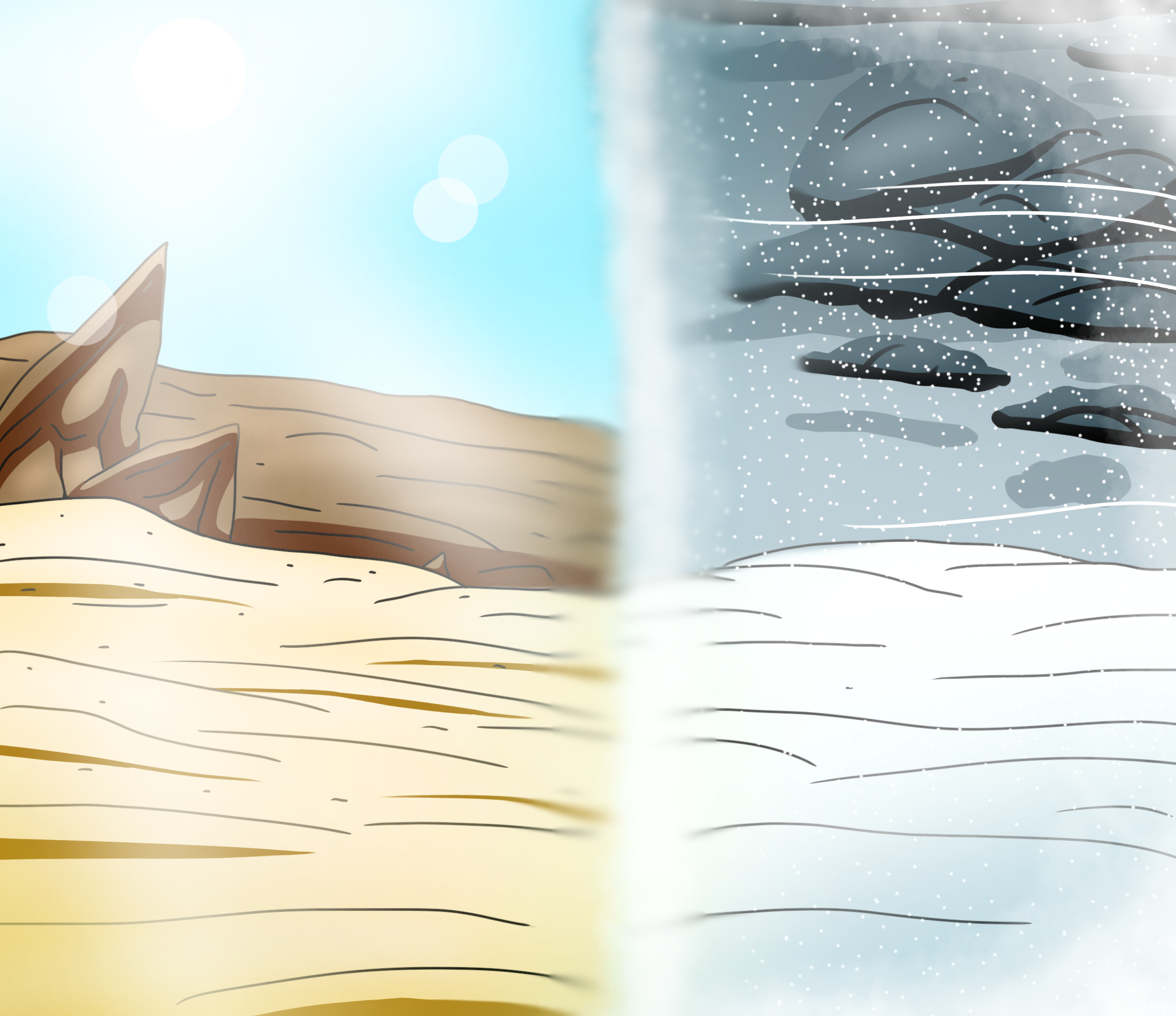Sand and snow ( sneak peek! ) - ibisPaint
