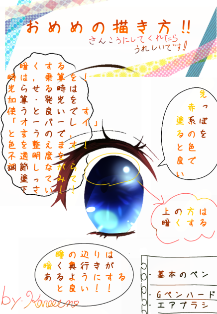 おめめの描き方