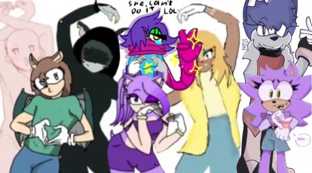Sonic Oc (expressions) Collab! - ibisPaint