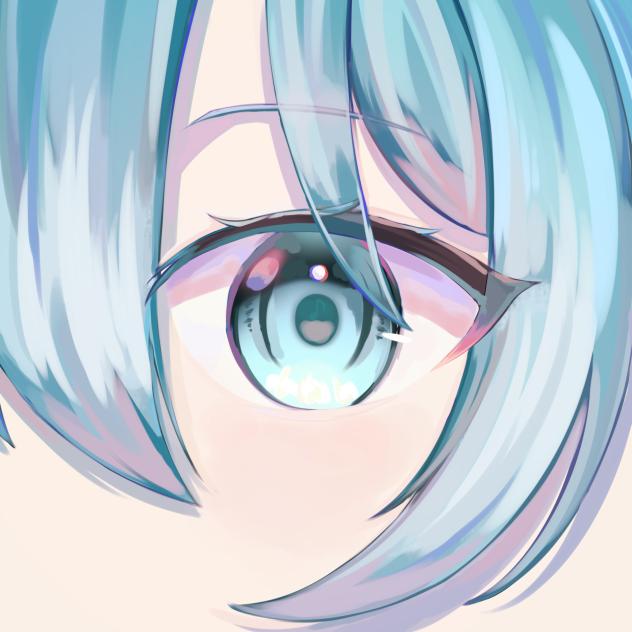 ミクの目  厚塗り(多分)