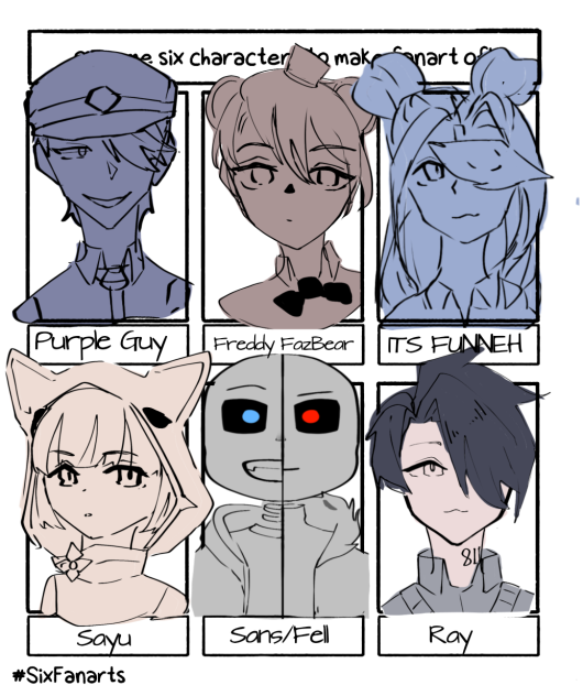 6 FanArt ( Sketch ) ;-;