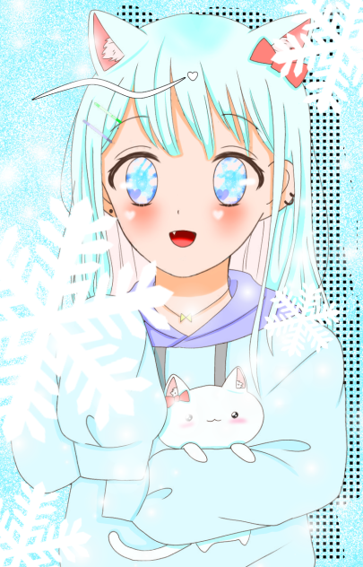 わたしは雪の精だにゃん♪