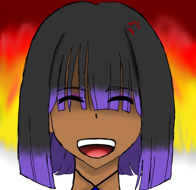 Mad sister with smile
